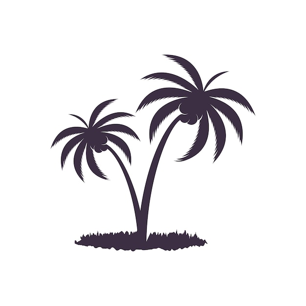 Ilustración de vector de plantilla de logotipo de verano de palmera