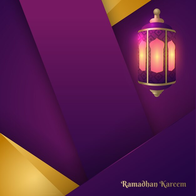 Ilustración de vector de plantilla de tarjeta de felicitación de ramadan kareem