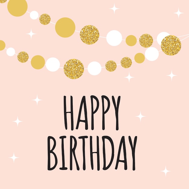 Ilustración de vector de plantilla de tarjeta de fondo abstracto feliz cumpleaños EPS10