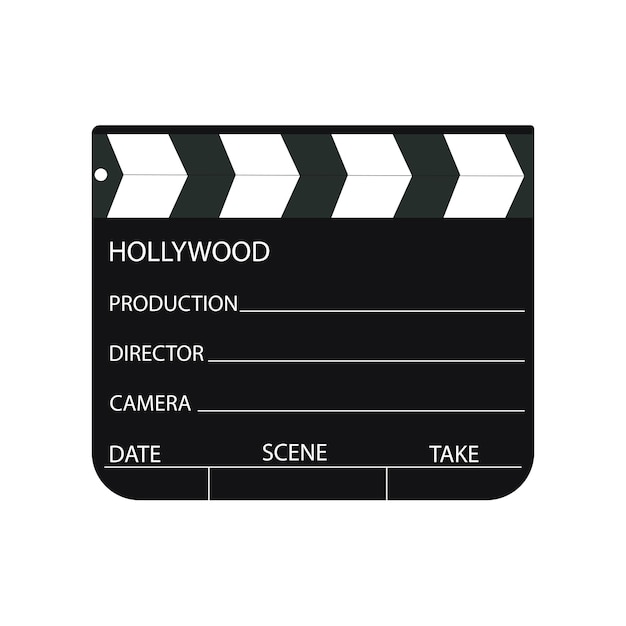 Ilustración de vector de portapapeles de película Slapperboard