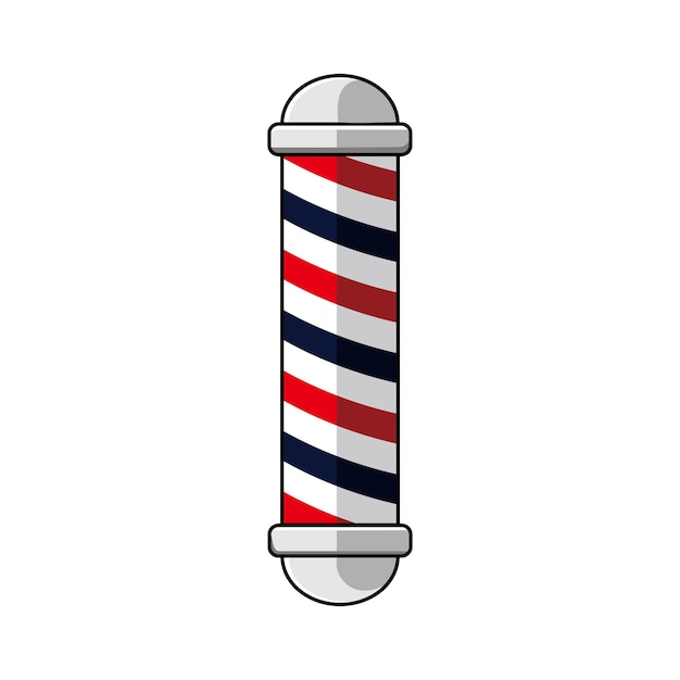 Ilustración de vector de poste de barbería. signo y símbolo de peluquero.