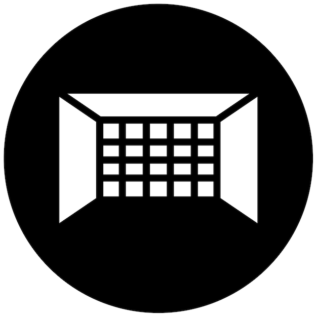 Ilustración del vector del poste de la meta