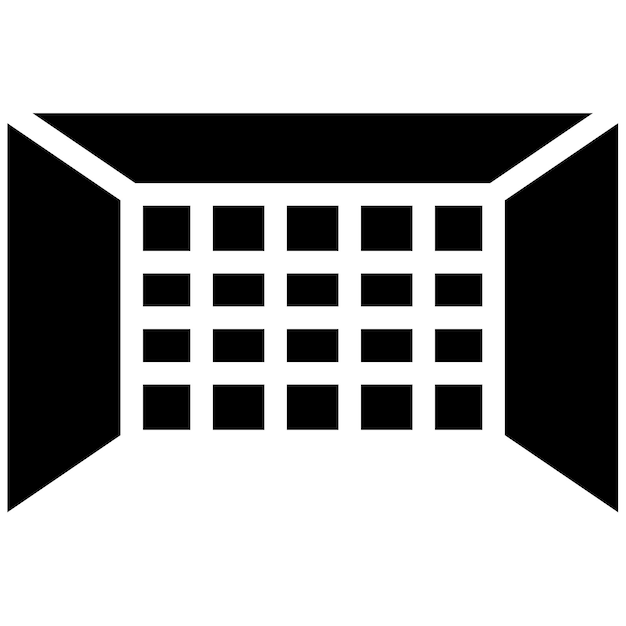 Ilustración del vector del poste de la meta