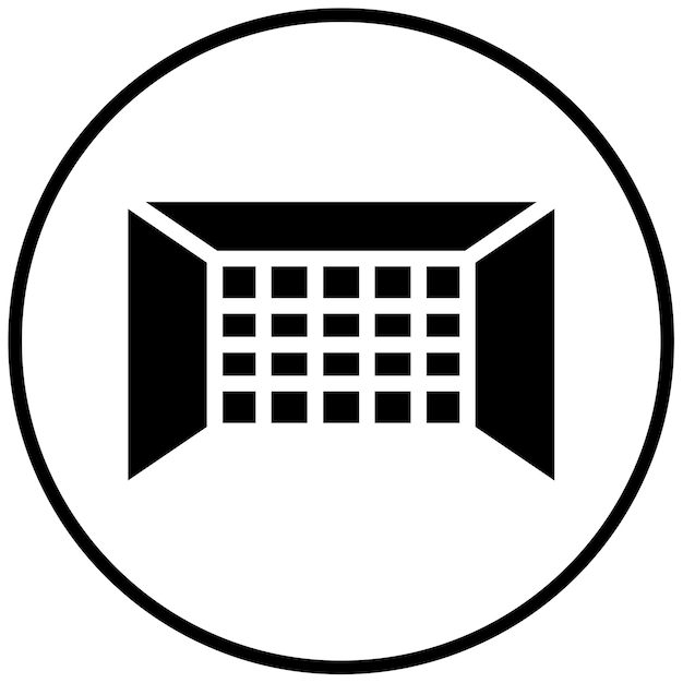 Ilustración del vector del poste de la meta