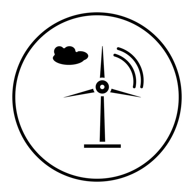 Ilustración del vector de la potencia eólica