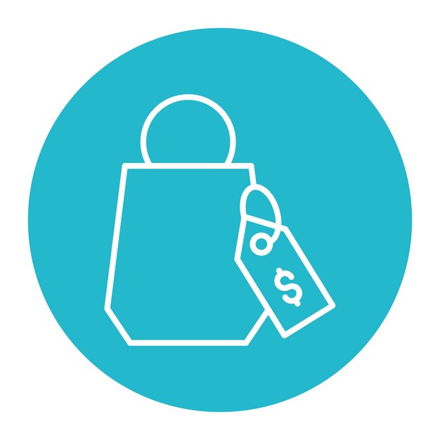 Ilustración del vector de precios de las compras