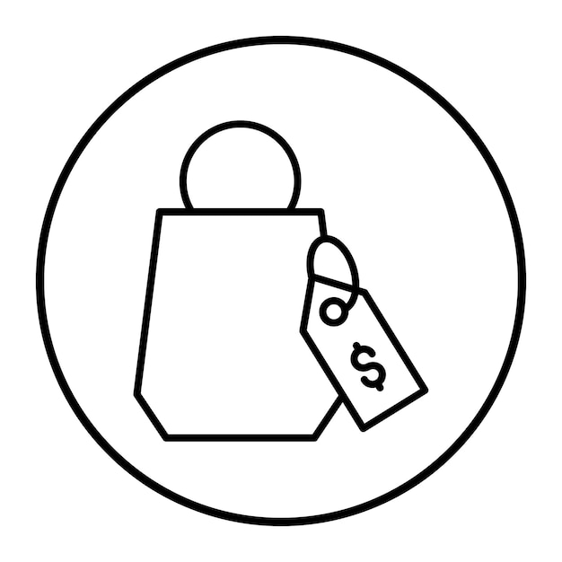 Ilustración del vector de precios de las compras