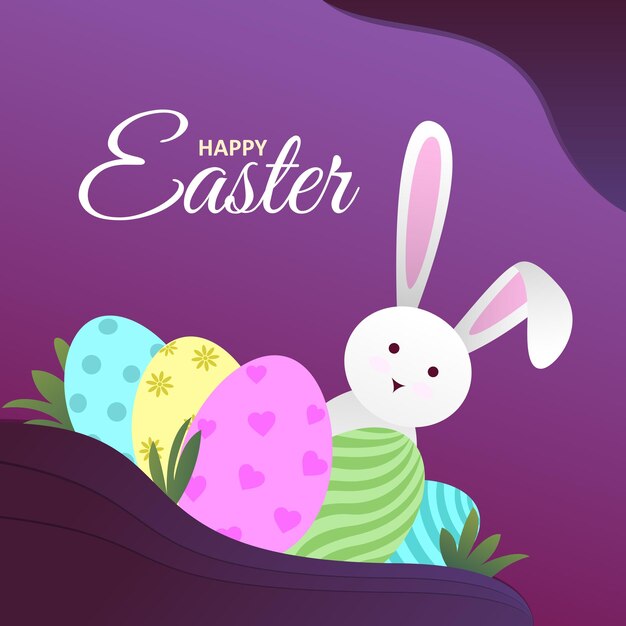 Ilustración de vector premium de día de Pascua