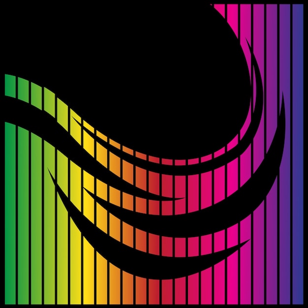 Ilustración de vector premium de diseño de barras de onda abstracta