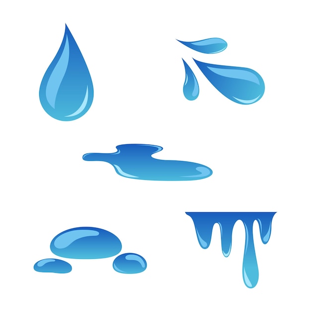 Ilustración de vector premium de gotas de agua