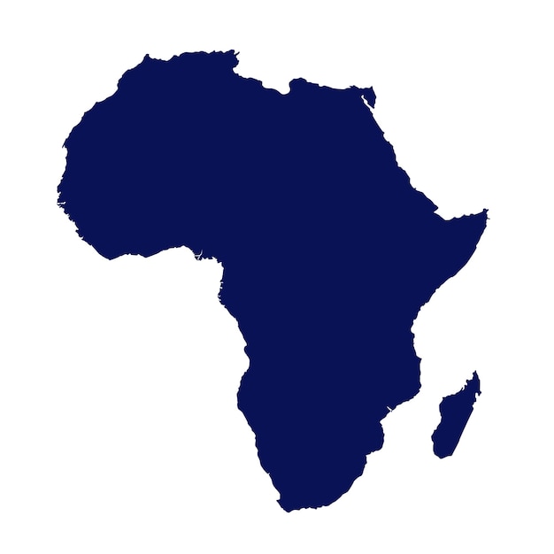 Ilustración de vector premium plano de mapa de África