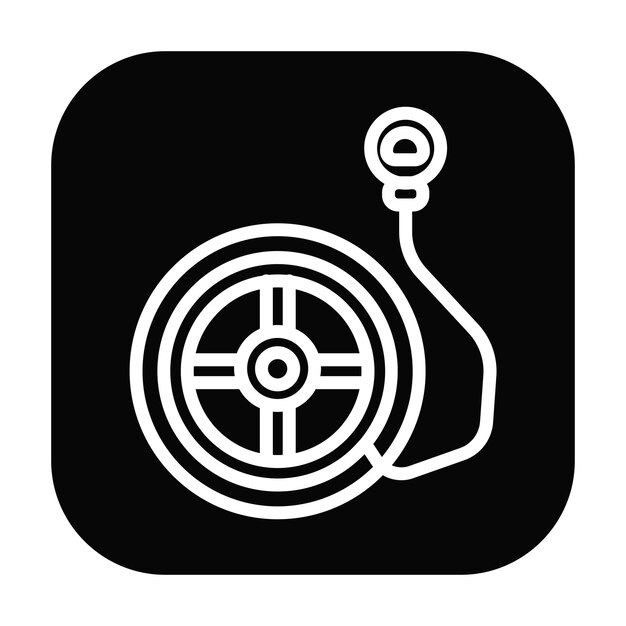 Ilustración del vector de presión de los neumáticos