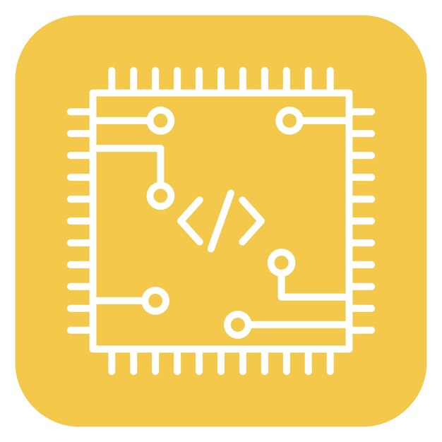 Ilustración del vector del procesador de código