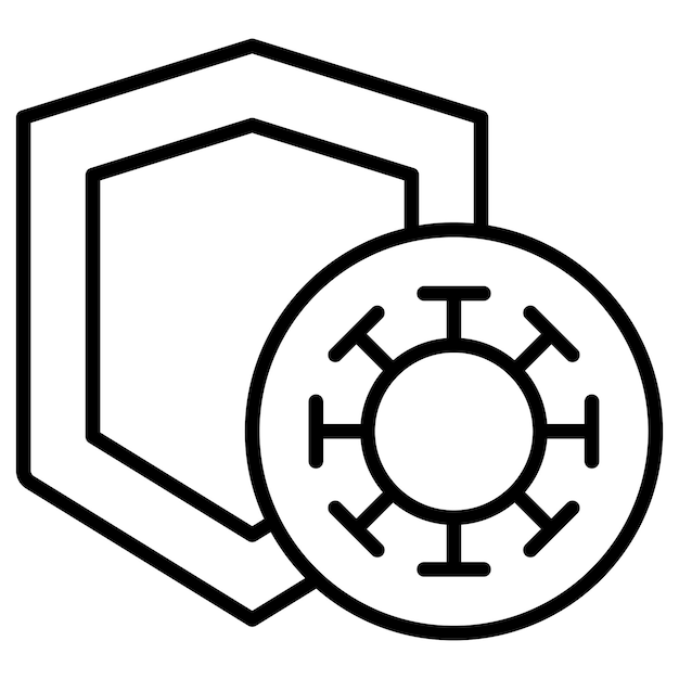 Ilustración del vector de protección contra virus