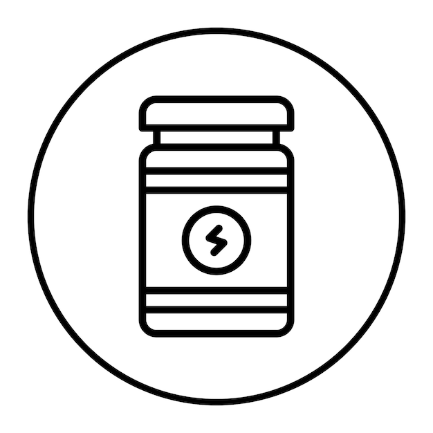 Ilustración del vector de la proteína en polvo