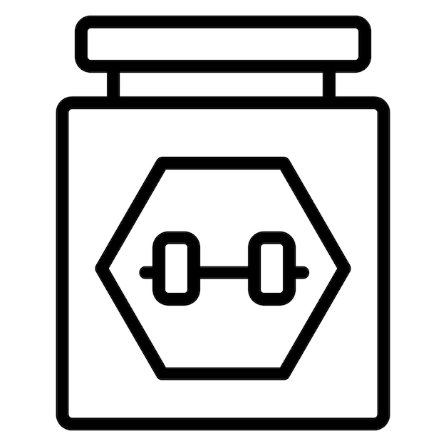 Ilustración del vector de la proteína en polvo