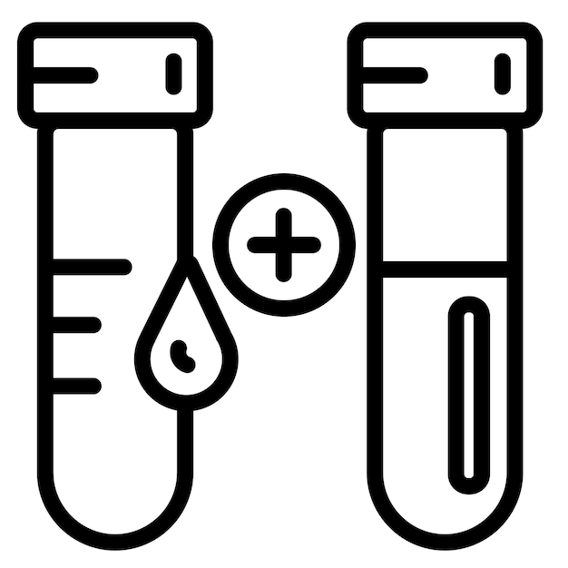 Ilustración del vector de la prueba de sangre