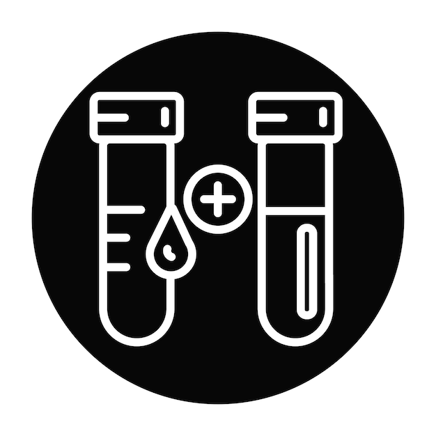 Ilustración del vector de la prueba de sangre