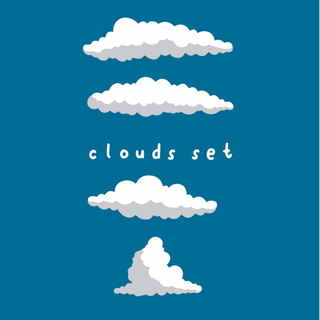 Ilustración de vector de publicación de redes sociales de fondo de patrón de nube
