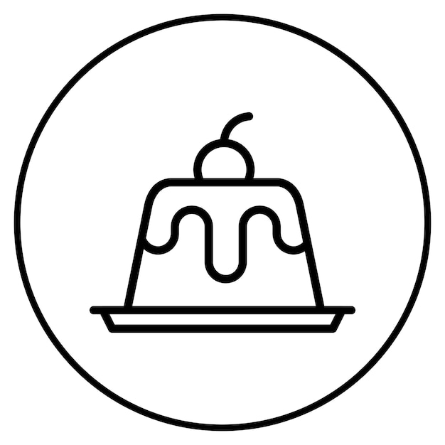 Ilustración del vector del pudín