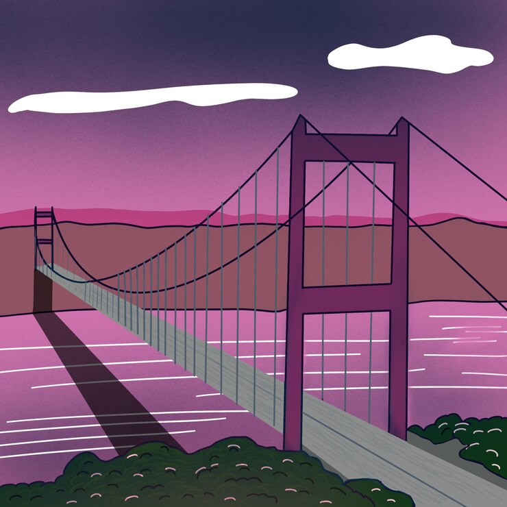 ilustración de vector de puente de bósforo de estambul