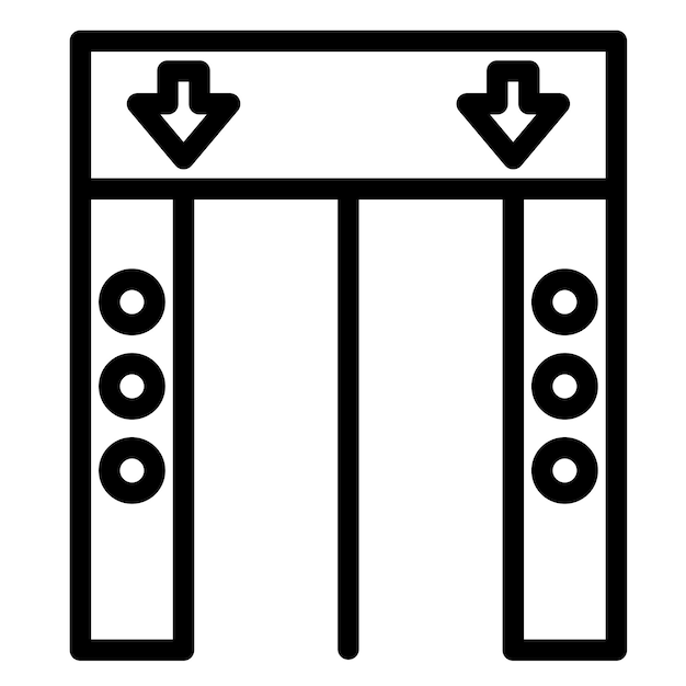 Ilustración del vector de la puerta de llegada