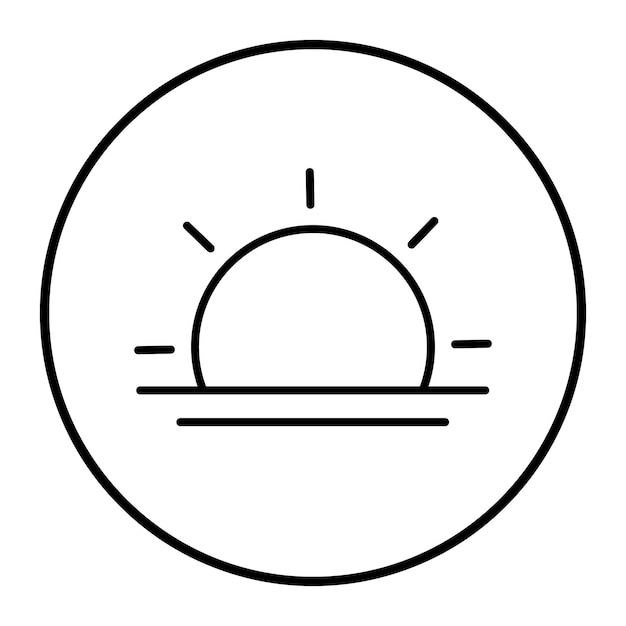 Ilustración de vector de puesta de sol