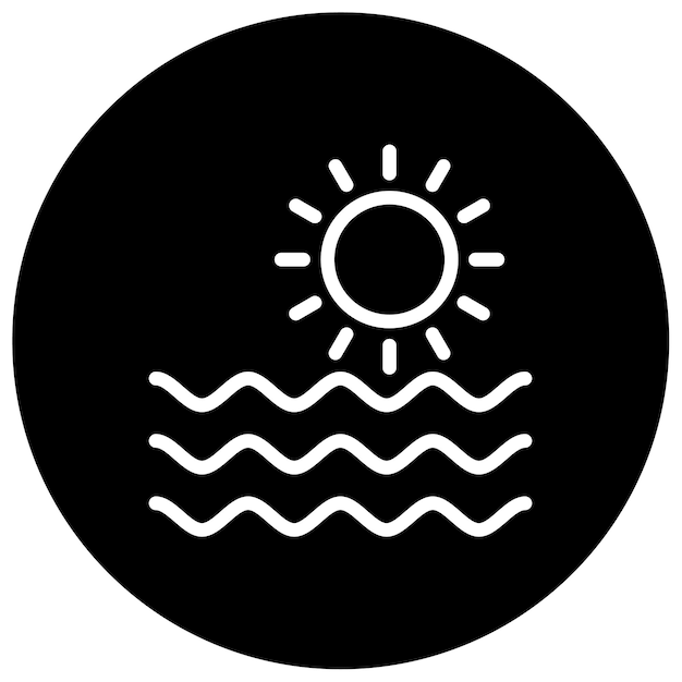 Ilustración de vector de puesta de sol