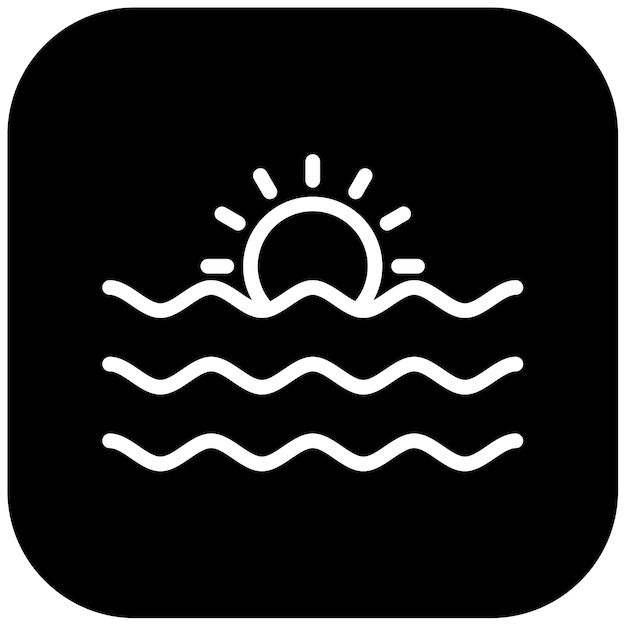 Ilustración de vector de puesta de sol
