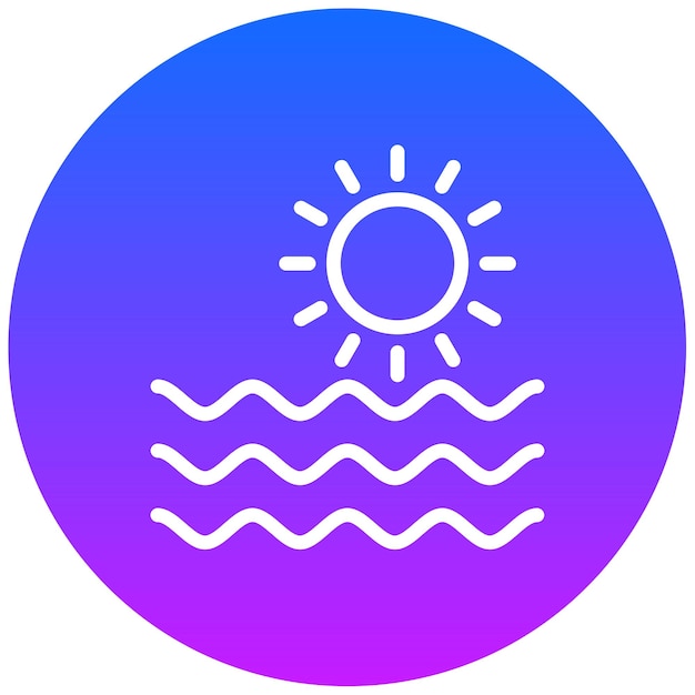 Ilustración de vector de puesta de sol