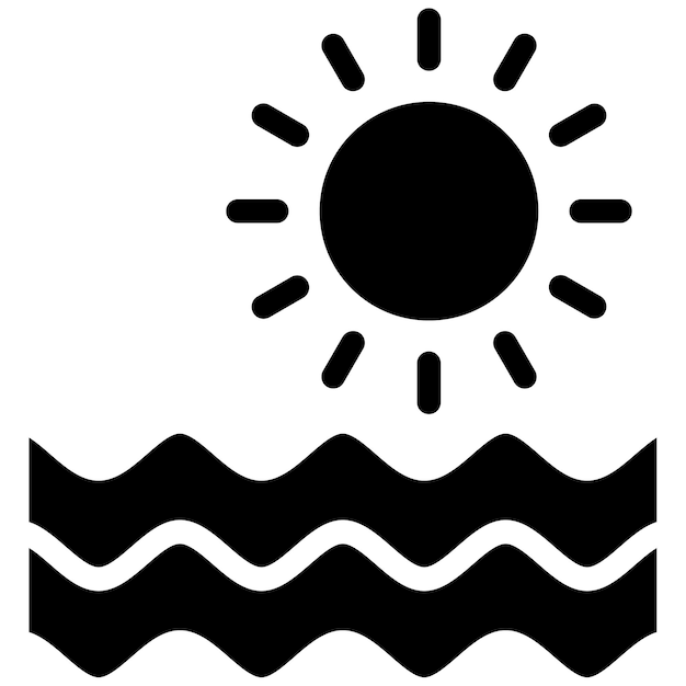 Ilustración de vector de puesta de sol