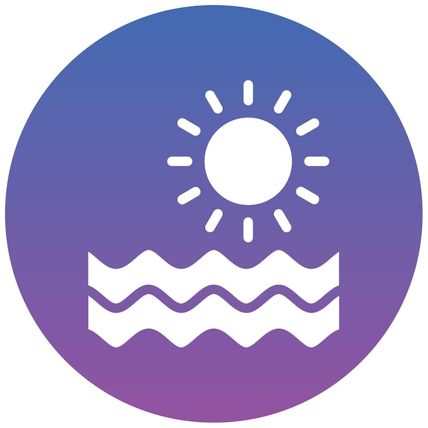 Ilustración de vector de puesta de sol