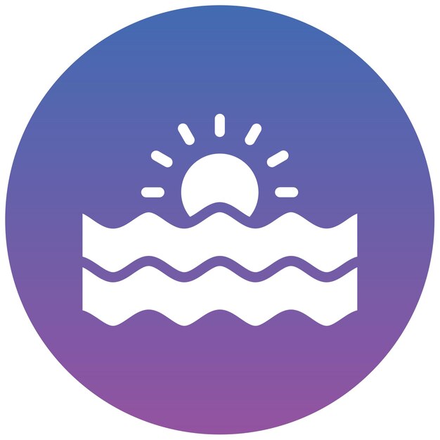Ilustración de vector de puesta de sol