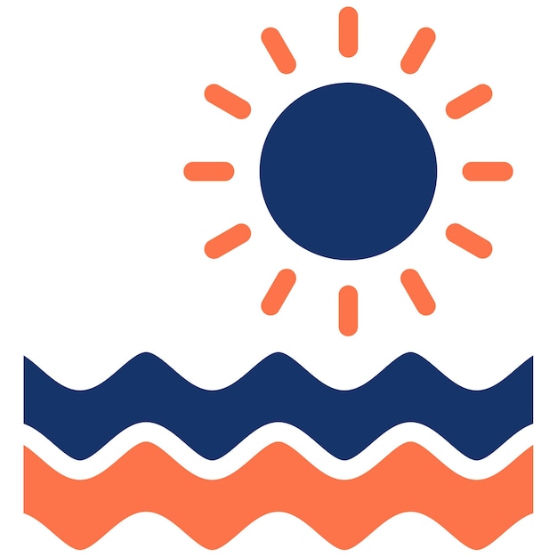 Ilustración de vector de puesta de sol