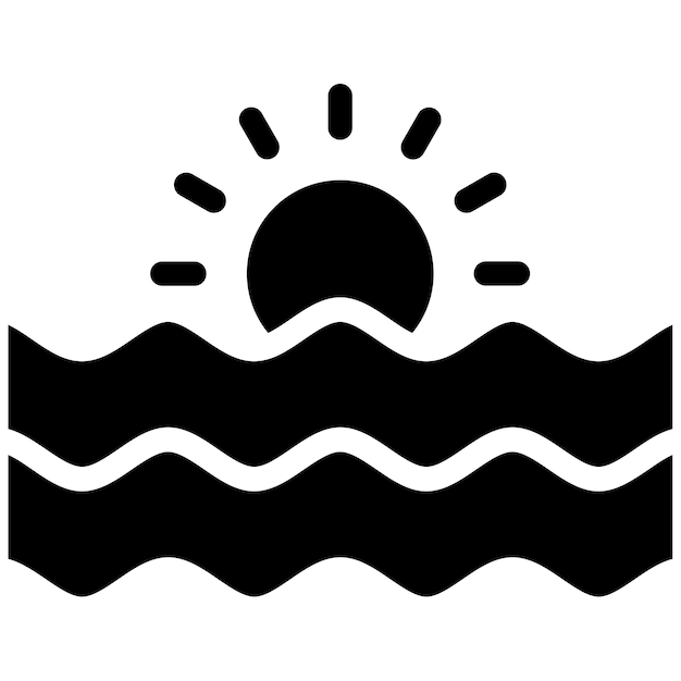 Ilustración de vector de puesta de sol