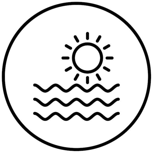 Ilustración de vector de puesta de sol