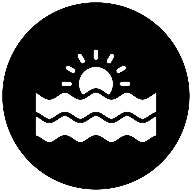 Ilustración de vector de puesta de sol
