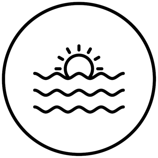 Ilustración de vector de puesta de sol