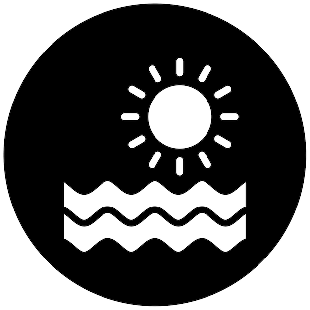 Ilustración de vector de puesta de sol