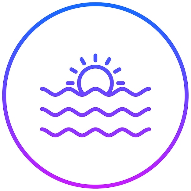 Ilustración de vector de puesta de sol