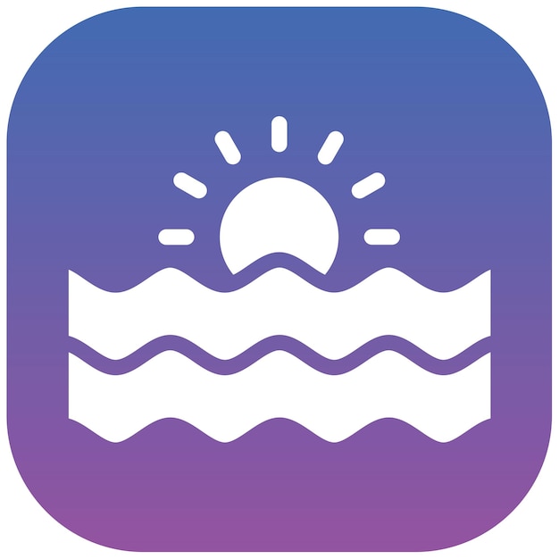 Ilustración de vector de puesta de sol