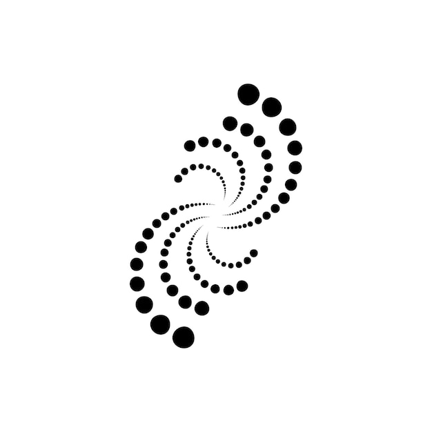 Ilustración de vector de puntos de círculo de semitono