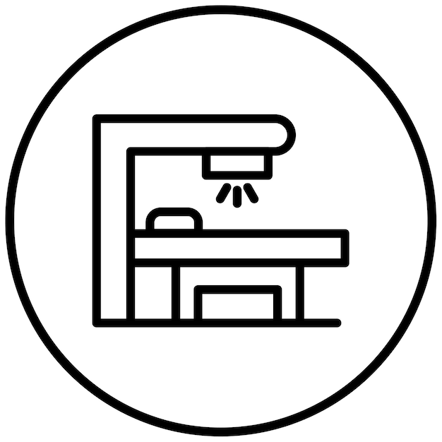 Ilustración del vector de la radioterapia