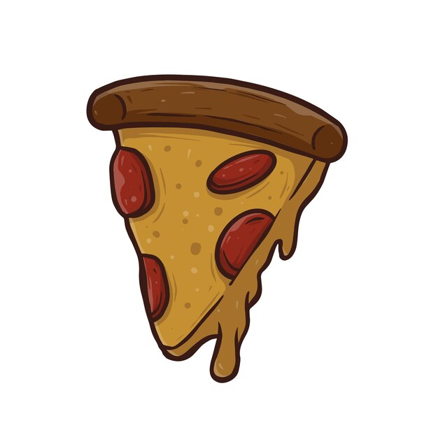 Ilustración de vector de rebanada de pizza