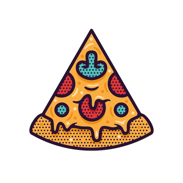 Ilustración de vector de rebanada de pizza