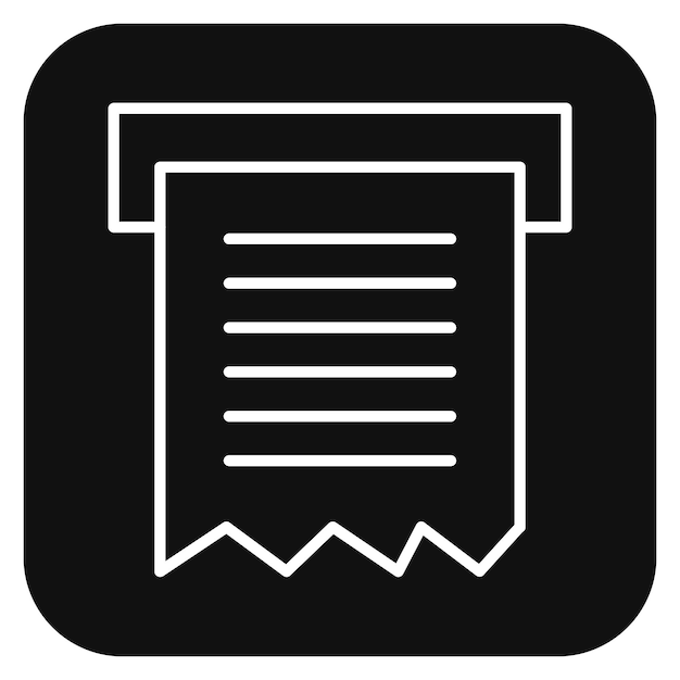 Ilustración del vector de recibo