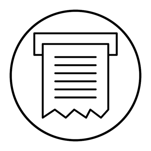 Ilustración del vector de recibo