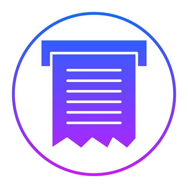 Ilustración del vector de recibo