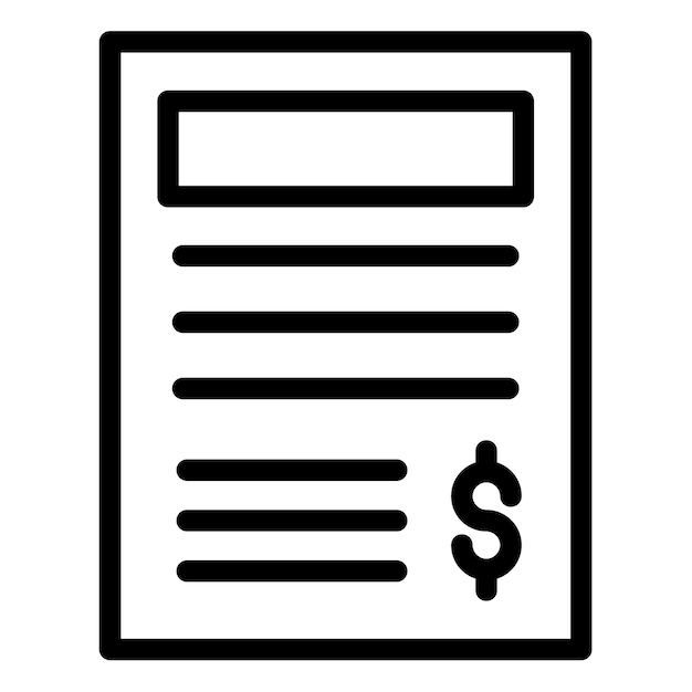 Ilustración del vector de recibo