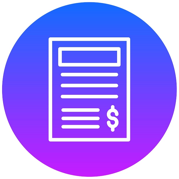 Ilustración del vector de recibo